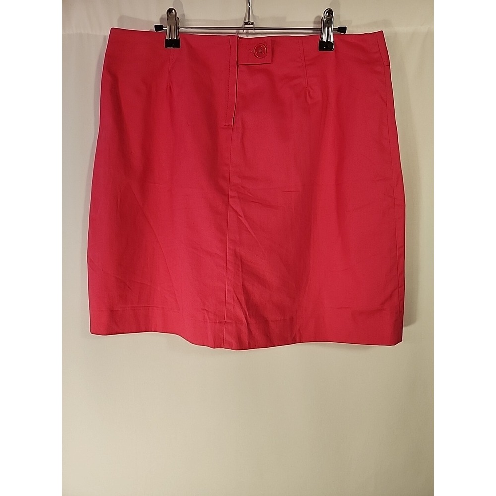 Lilly Pulitzer Hot Pink Skort Patch Pockets Flat Front Back Slit Womens 8